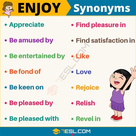 Antonyms are used to express the opposite of a word. . Enjoying antonyms